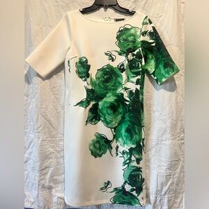 Rickie Freeman Terri Jon - Green Floral Dress Sz10